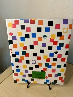 Kate Spade Colorblock Squares & Card Suit Spiral Notebook